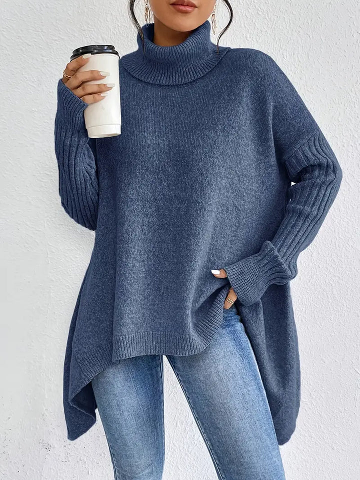 Britney | Damen Oversized Rollkragenpullover für den Winter