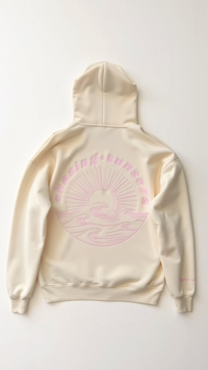 Annika | Damen Kapuzenpullover mit Tropenmuster und Kängurutasche - Elle Zürich
