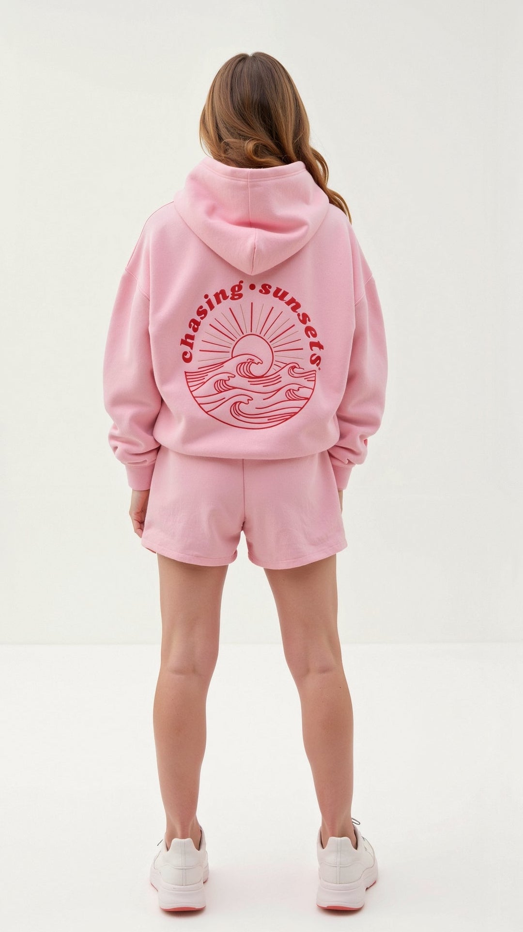 Annika | Damen Kapuzenpullover mit Tropenmuster und Kängurutasche - Elle Zürich