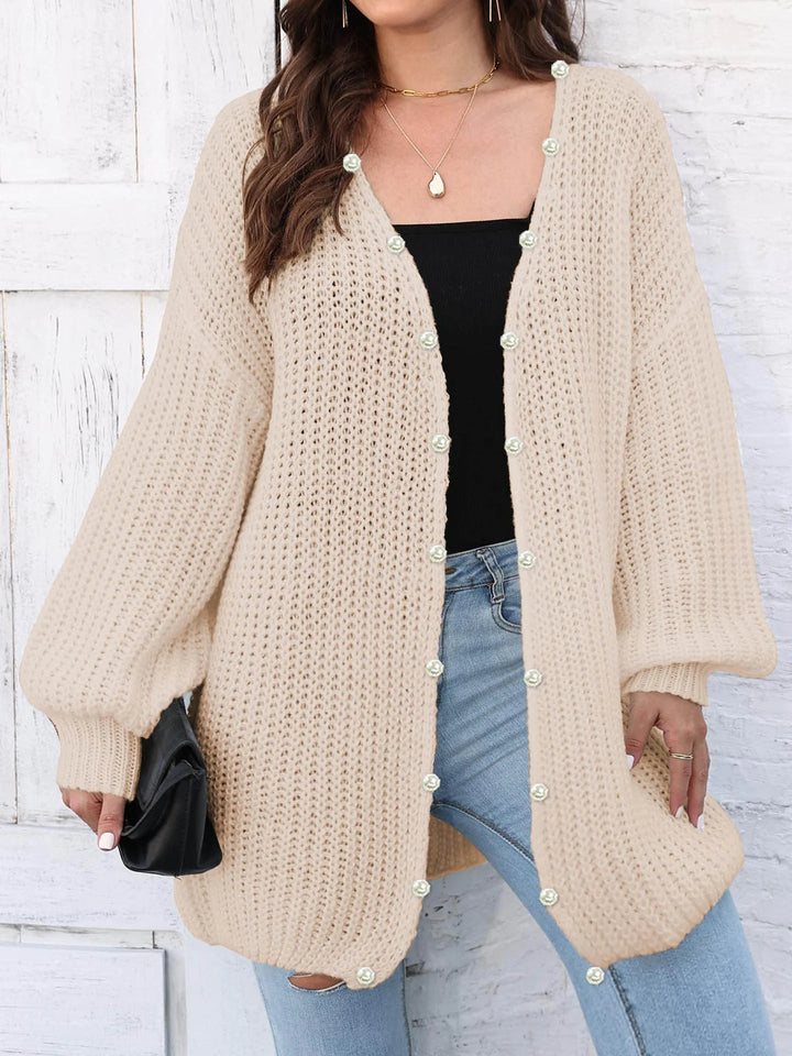 Lilian | Eleganter Damen-Cardigan mit Perlenknöpfen - Elle Zürich
