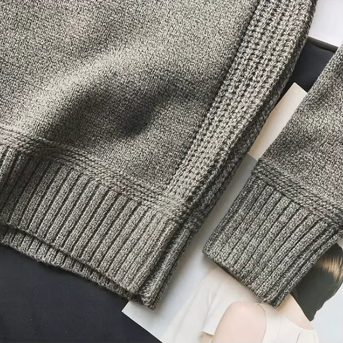 Nadine | Damen Winter-Strickpullover mit Ellenbogen-Patches - Elle Zürich