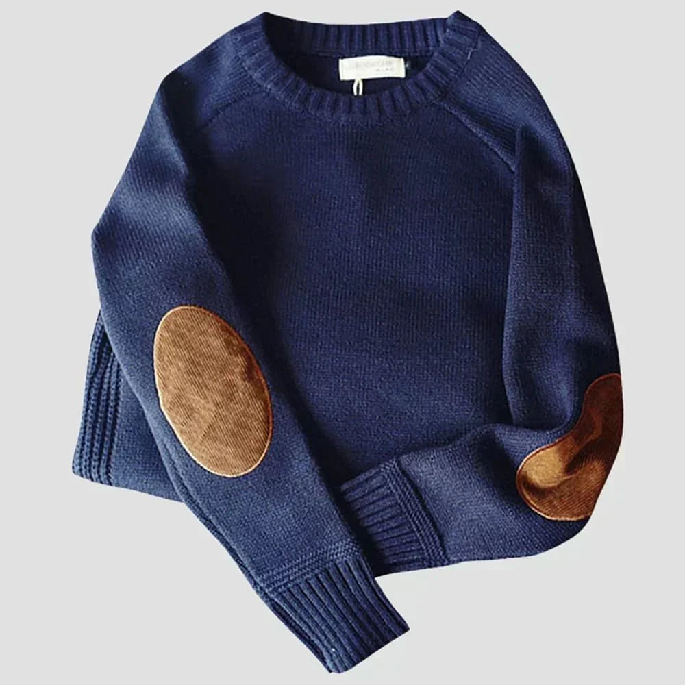 Nadine | Damen Winter-Strickpullover mit Ellenbogen-Patches - Elle Zürich
