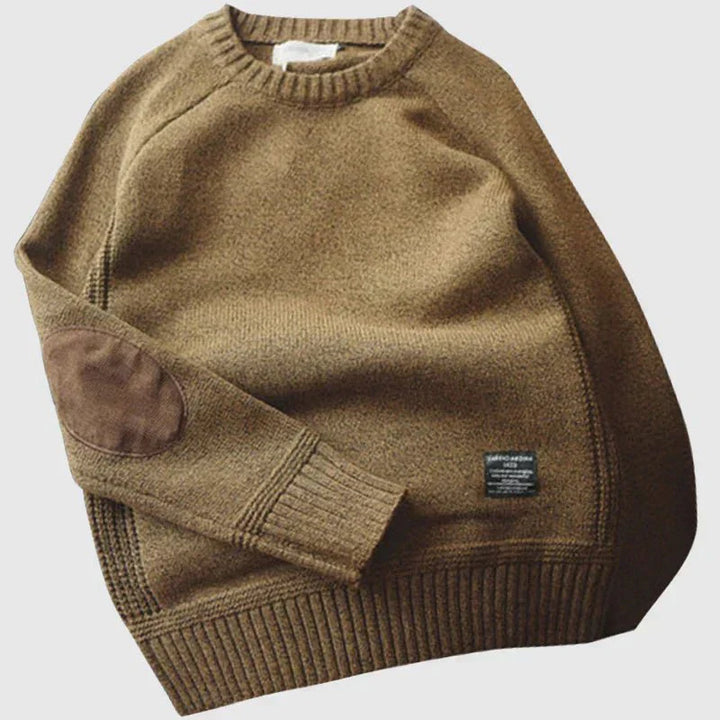 Nadine | Damen Winter-Strickpullover mit Ellenbogen-Patches - Elle Zürich