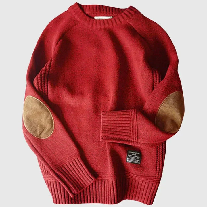 Nadine | Damen Winter-Strickpullover mit Ellenbogen-Patches - Elle Zürich