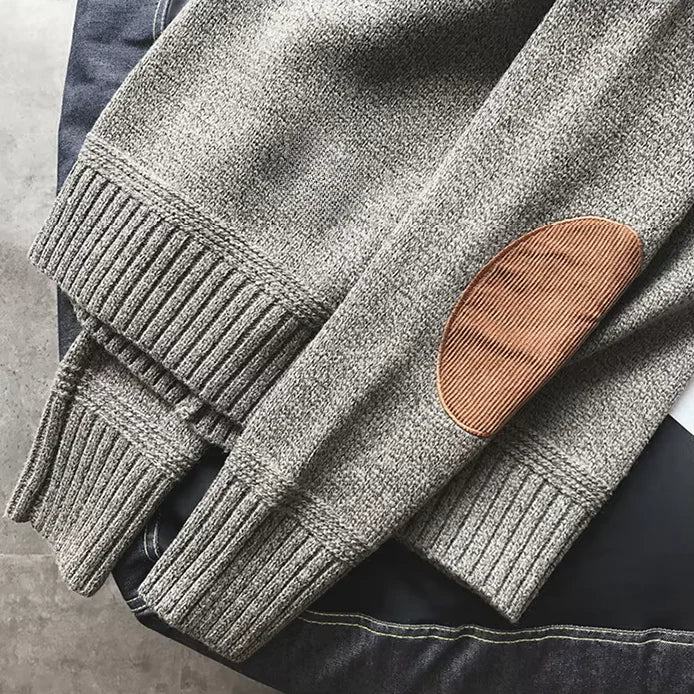Nadine | Damen Winter-Strickpullover mit Ellenbogen-Patches - Elle Zürich