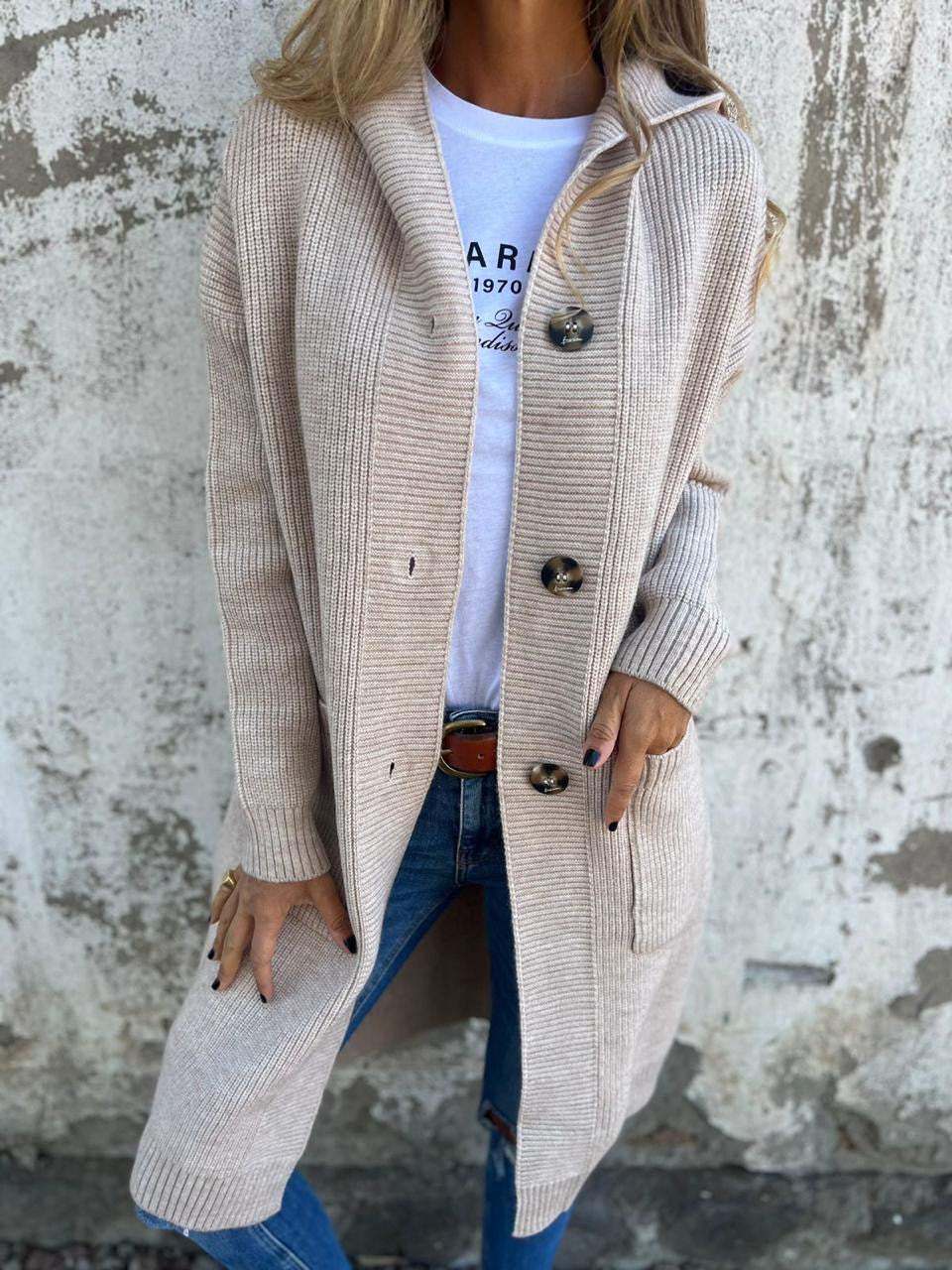 Sabina | Eleganter Gemütlicher Langer Cardigan Damen - Elle Zürich