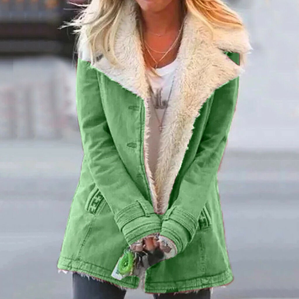Nicole | Warmer Kuschelig Gefütterter Mantel - Elle Zürich