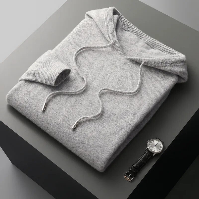 Valentin | Herren bequemer Strick Hoodie mit lockerer Passform - Elle Zürich