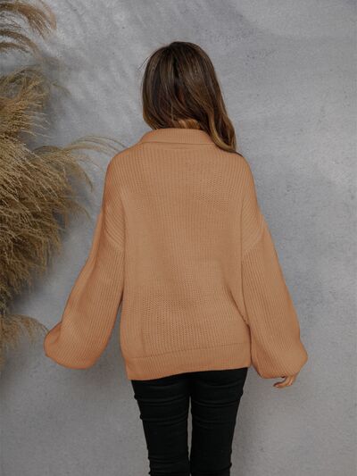 Daniela | Lässiger Halber Reißverschluss Pullover Damen - Elle Zürich