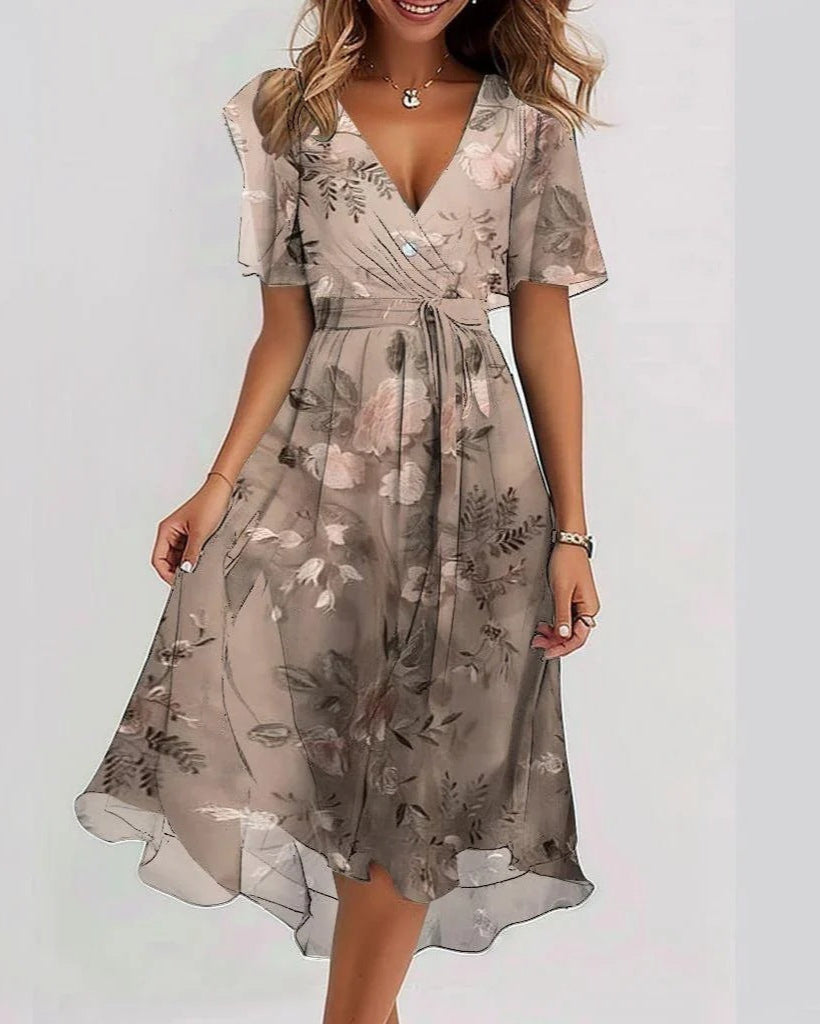 Nicole | Elegantes Sommerkleid mit Kurzarm Damen - Elle Zürich