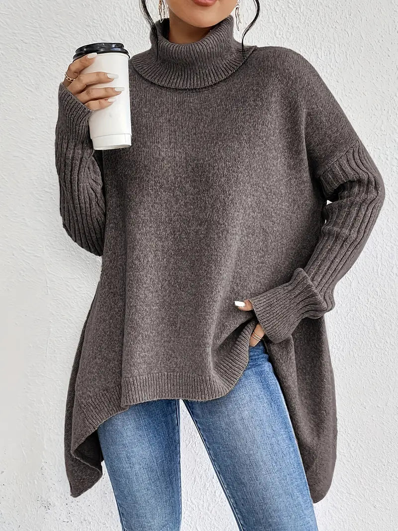 Britney | Damen Oversized Rollkragenpullover für den Winter