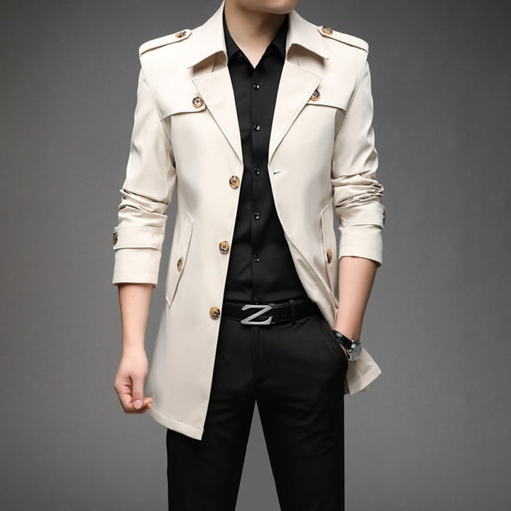 Emil | Herren Slim-Fit Trenchcoat mit Stilvollen Knöpfen