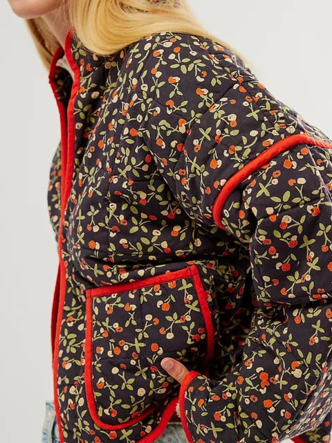 Jacqueline| Frühlingsjacke mit Blumenprint Damen - Elle Zürich