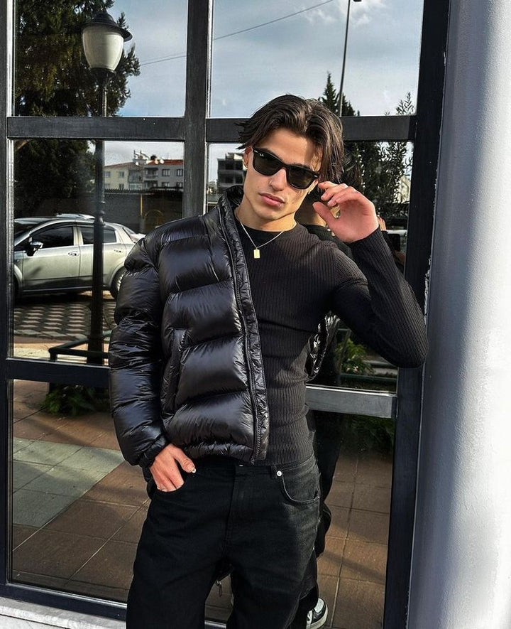 Zacharias | Herren Trendiger Stepp-Puffer Mantel im Winterstil