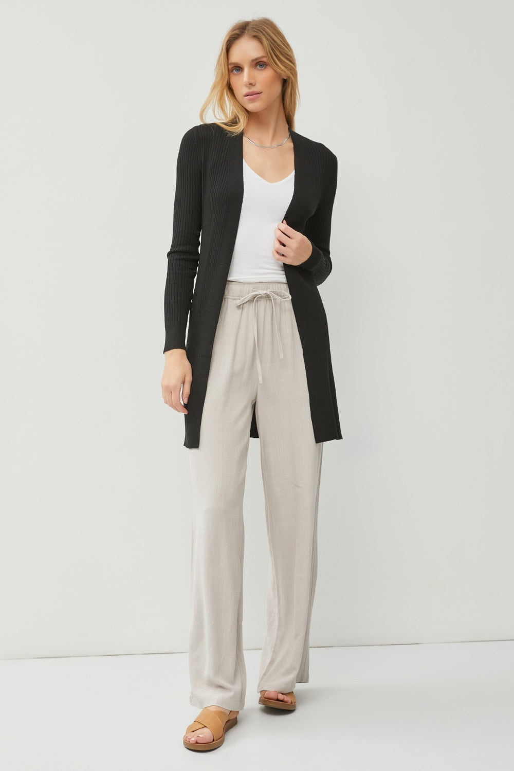 Beatrice | Elegante Offene Strickjacke Langarm Damen - Elle Zürich
