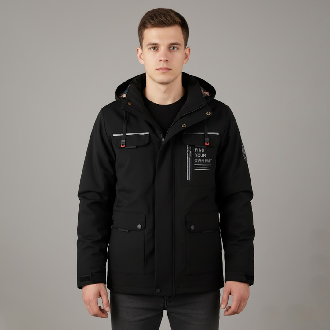 Clemens | Herren Wasserdichte Ski Winterjacke Mit Kapuze Für Draußen