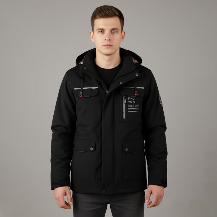 Clemens | Herren Wasserdichte Ski Winterjacke Mit Kapuze Für Draußen