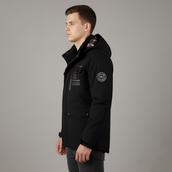 Clemens | Herren Wasserdichte Ski Winterjacke Mit Kapuze Für Draußen