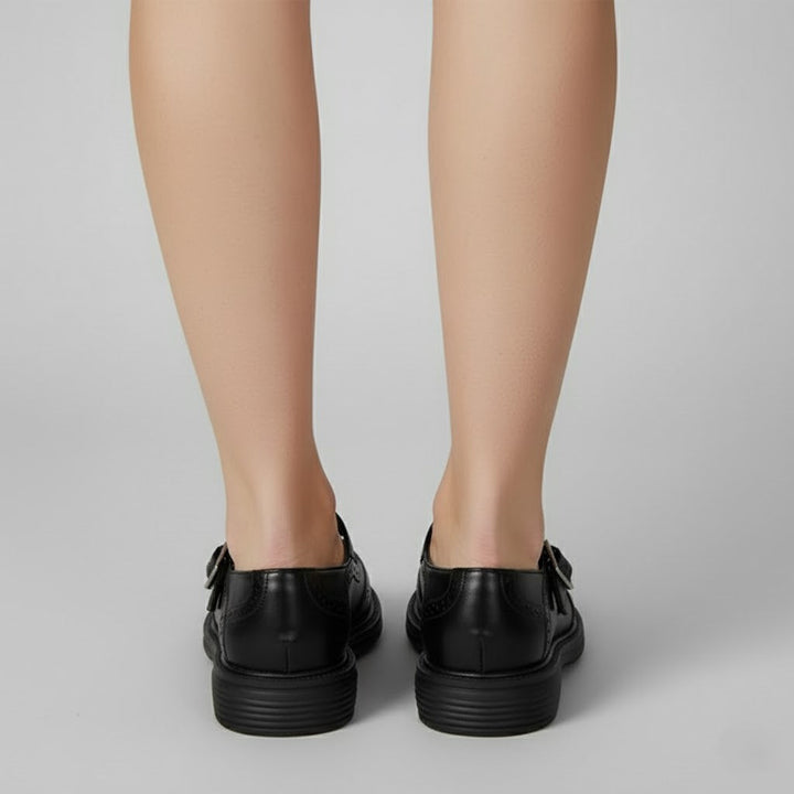 Maja | Schicke Klassische Stiefel Im Vintage-Mary-Jane-Stil Mit Schnalle