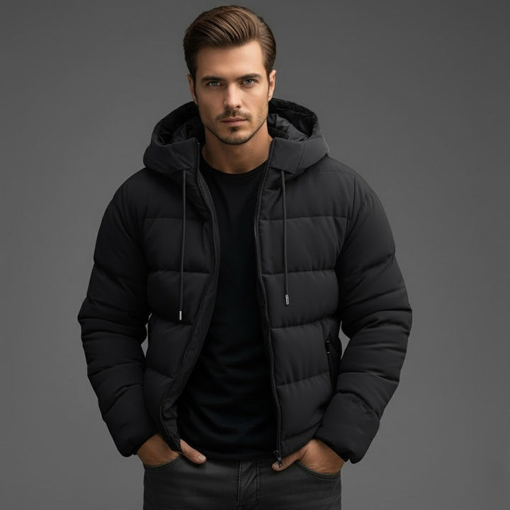 Lars | Herren Winter Steppjacke Mit Kapuze