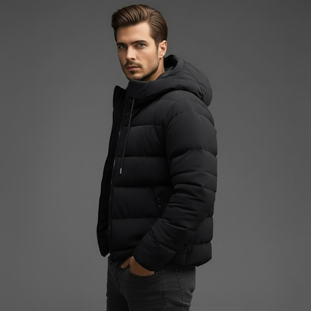 Lars | Herren Winter Steppjacke Mit Kapuze