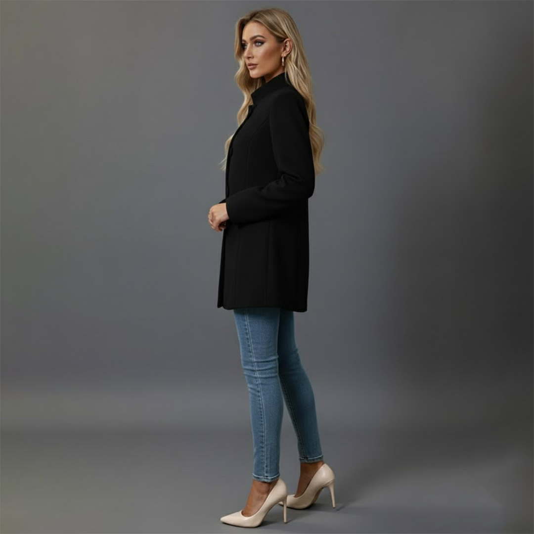 Kathrin | Damen Wintermantel Mit Knöpfen