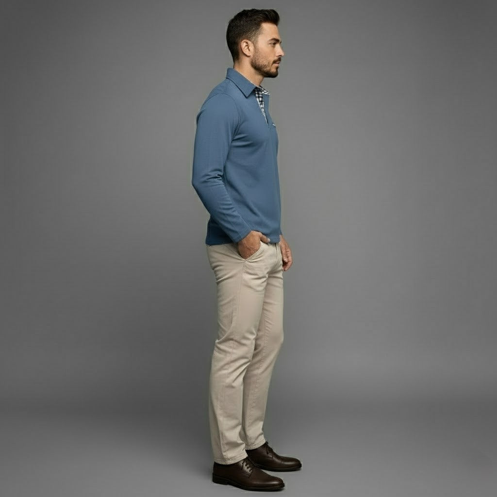 Lutz | Herren Winter Langarm Poloshirt