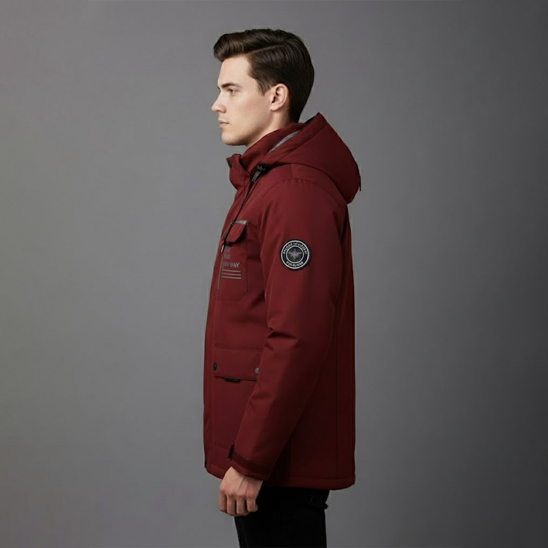 Clemens | Herren Wasserdichte Ski Winterjacke Mit Kapuze Für Draußen