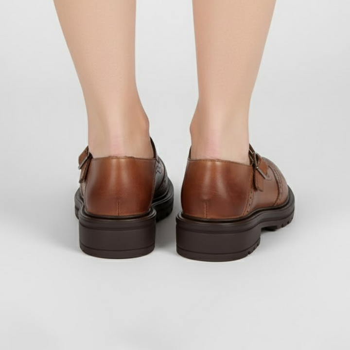 Maja | Schicke Klassische Stiefel Im Vintage-Mary-Jane-Stil Mit Schnalle