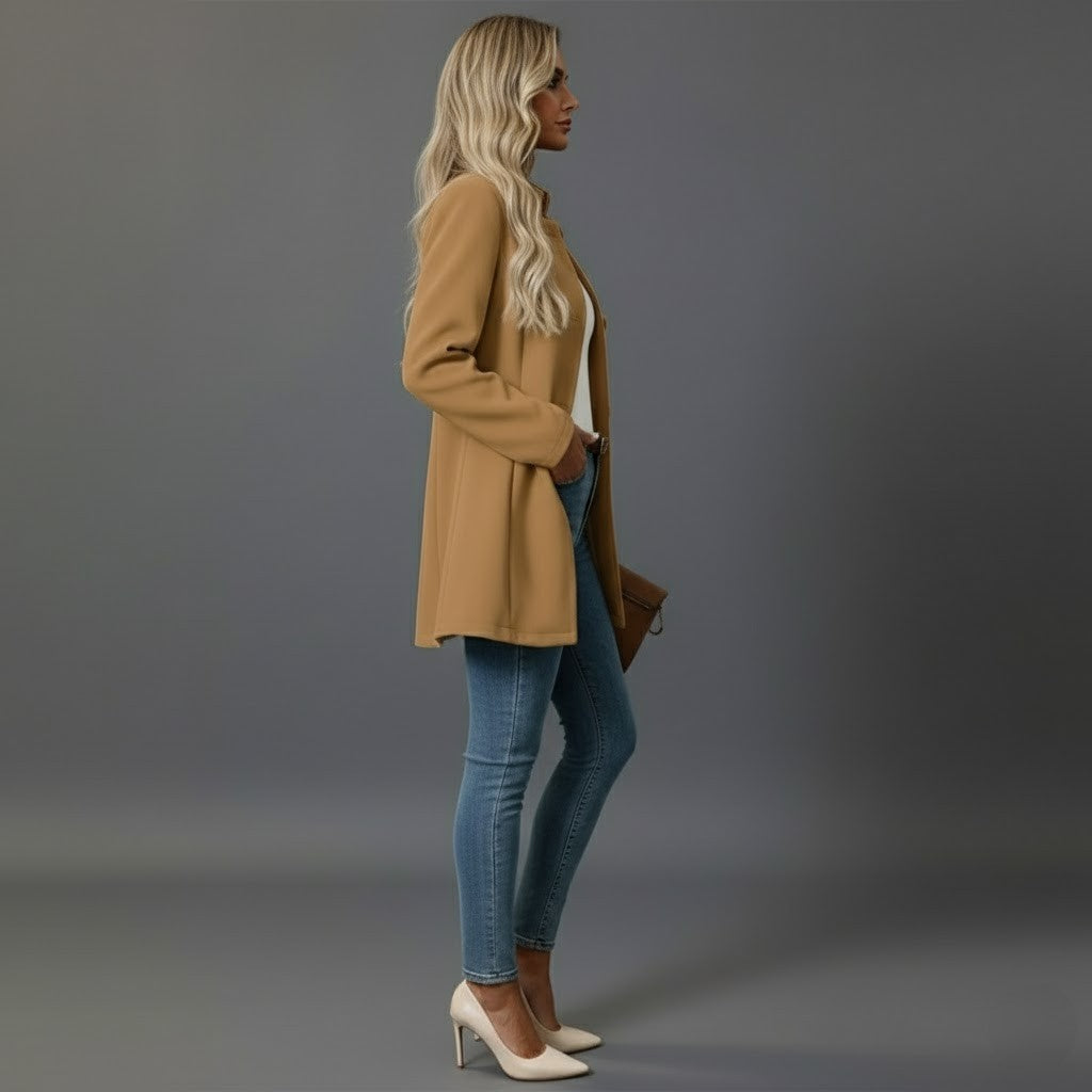 Kathrin | Damen Wintermantel Mit Knöpfen