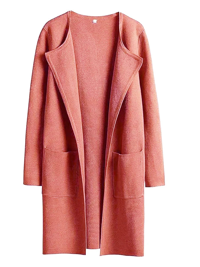 Bettina | Damen Kuschelige Winterstrickjacke mit Taschen - Elle Zürich