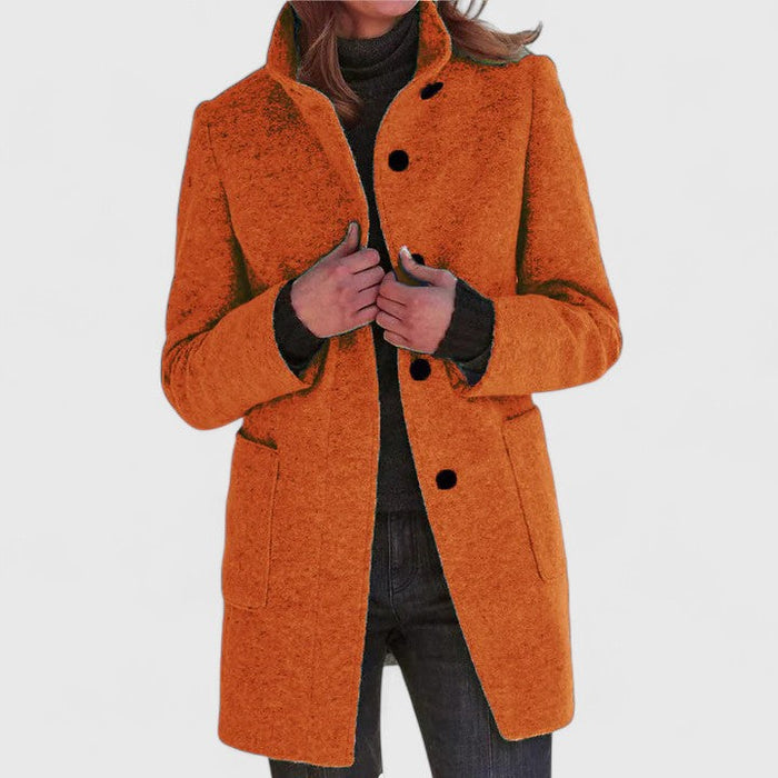 Katharina | Damen Eleganter Einreihiger Wintermantel - Elle Zürich