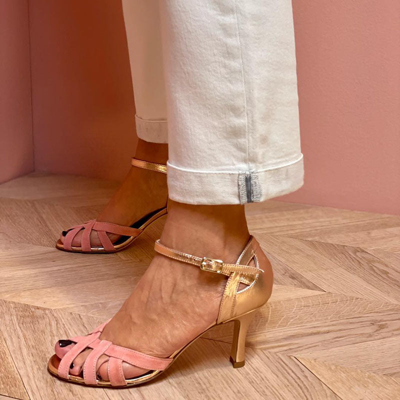 Stefanie | Farbenfrohe Peep-Toe High-Heel Sandalen - Elle Zürich