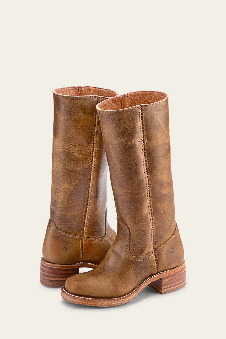 Dorothea | Damen Klassische Mid-Calf Lederstiefel