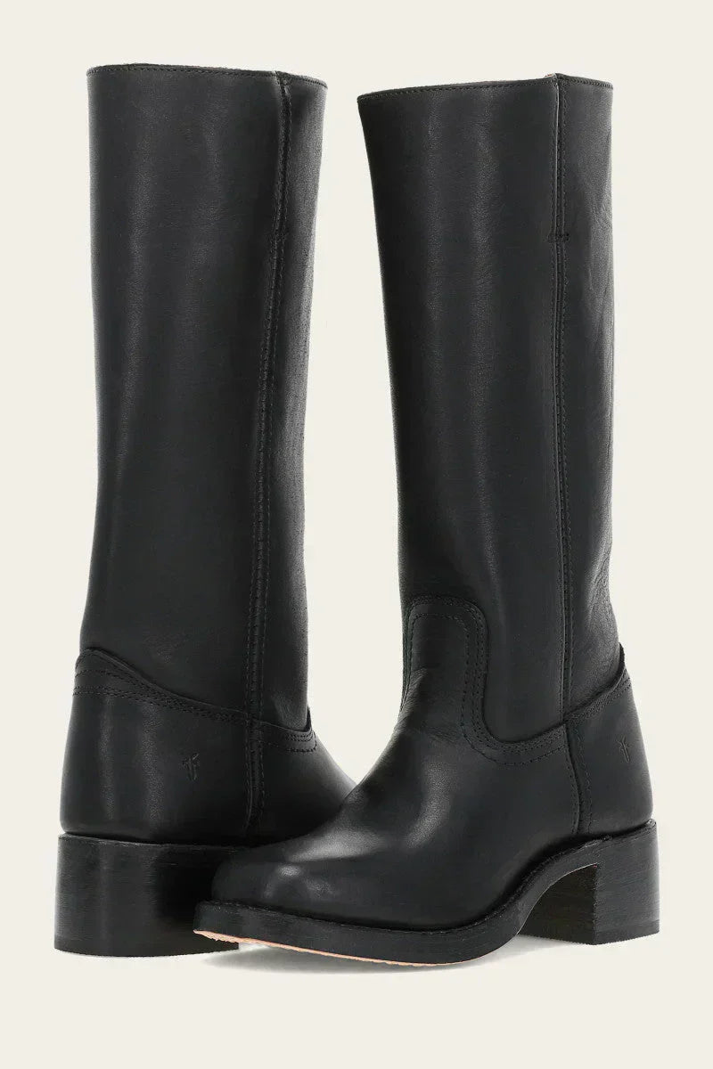 Dorothea | Damen Klassische Mid-Calf Lederstiefel
