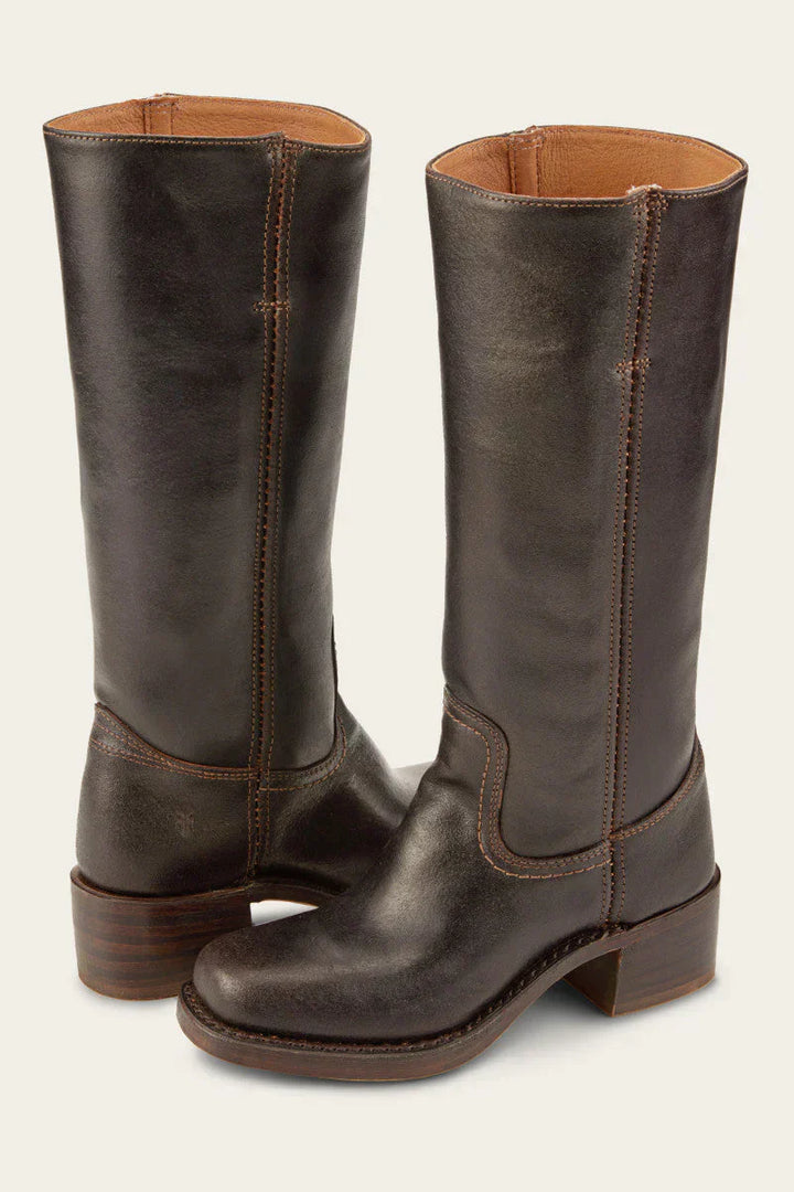 Dorothea | Damen Klassische Mid-Calf Lederstiefel