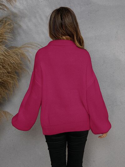 Daniela | Lässiger Halber Reißverschluss Pullover Damen - Elle Zürich