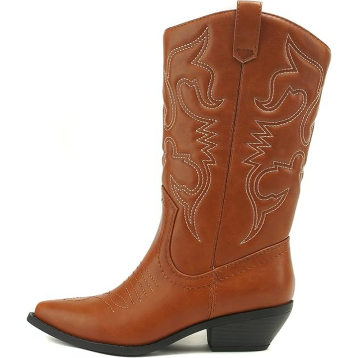 Martina | Damen Zum Hineinschlüpfen Niedriger Absatz Western Stiefel