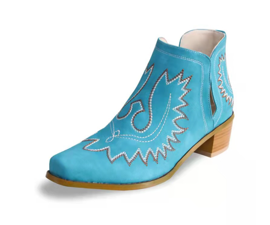 Ursula | Damen Western-Stiefeletten mit Stickerei - Elle Zürich