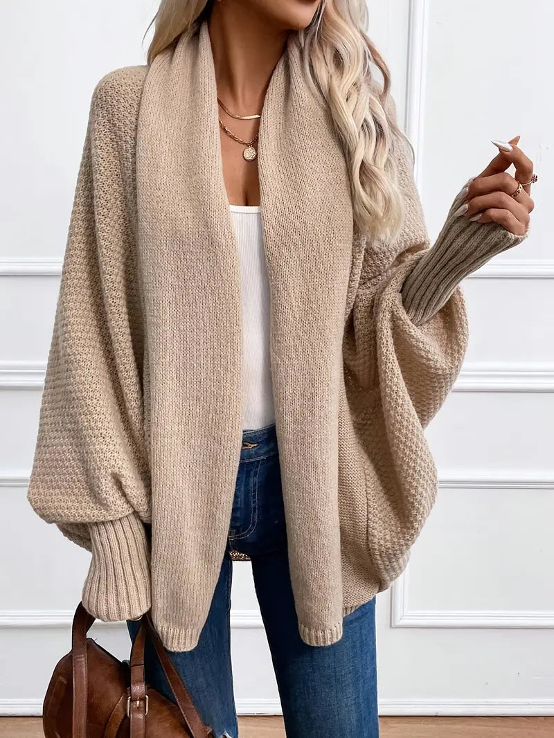 Andrea | Damen Winter-Cardigan mit Rippärmeln - Elle Zürich