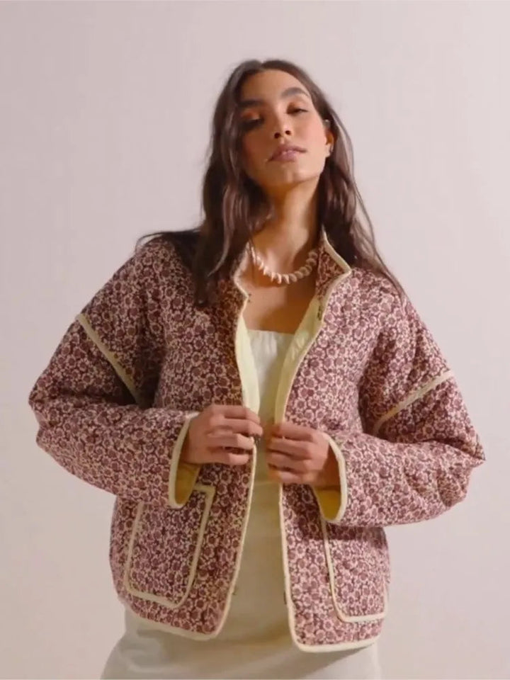 Jacqueline| Frühlingsjacke mit Blumenprint Damen - Elle Zürich