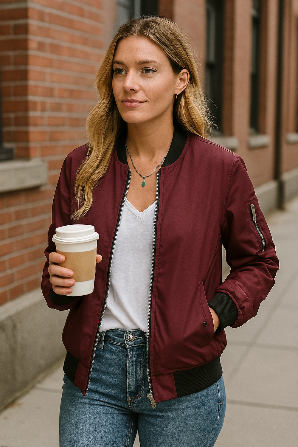Lizy | Frauen Herbstjacke mit Reißverschluss und Taschen - Elle Zürich