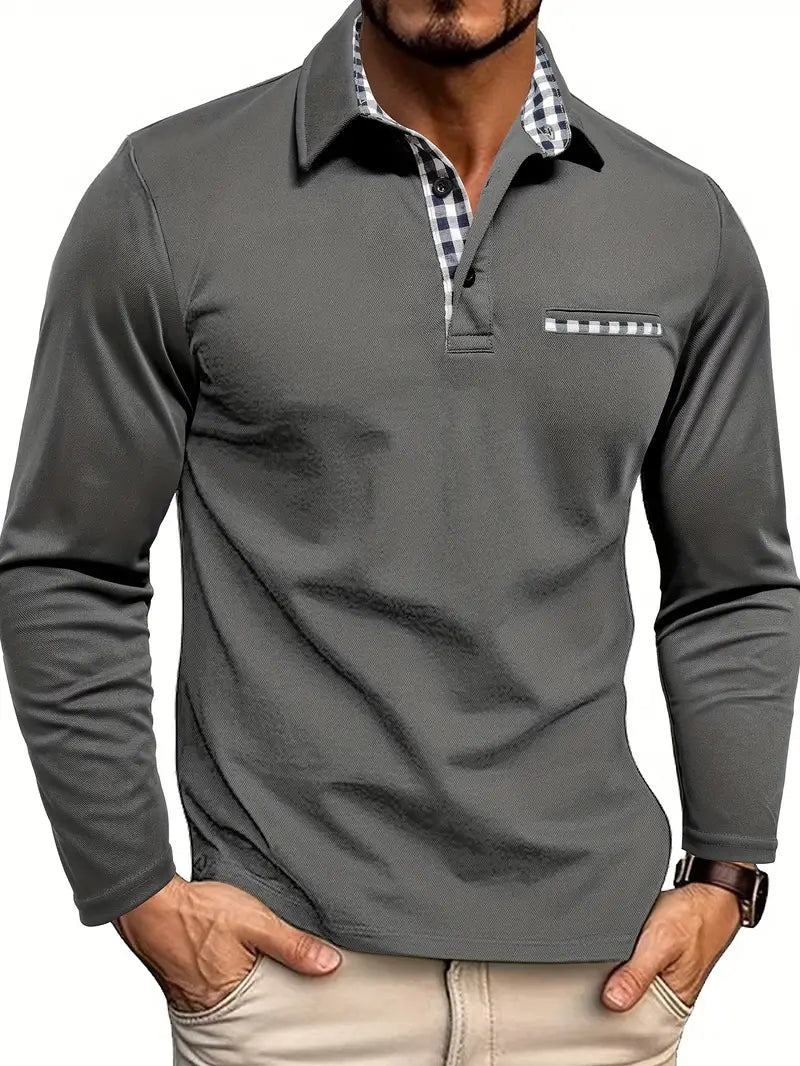 Chris | Herren Winter Langarm Polo-Shirt - Elle Zürich