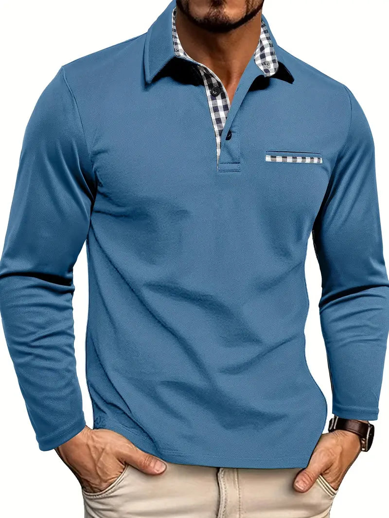 Chris | Herren Winter Langarm Polo-Shirt - Elle Zürich