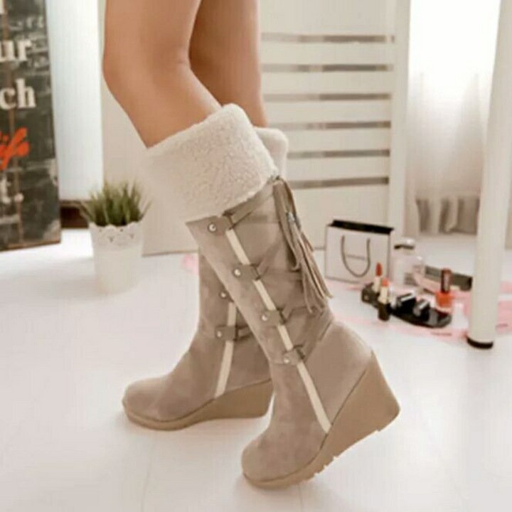 Tamara | Kniehohe Winter Keilabsatzstiefel Damen