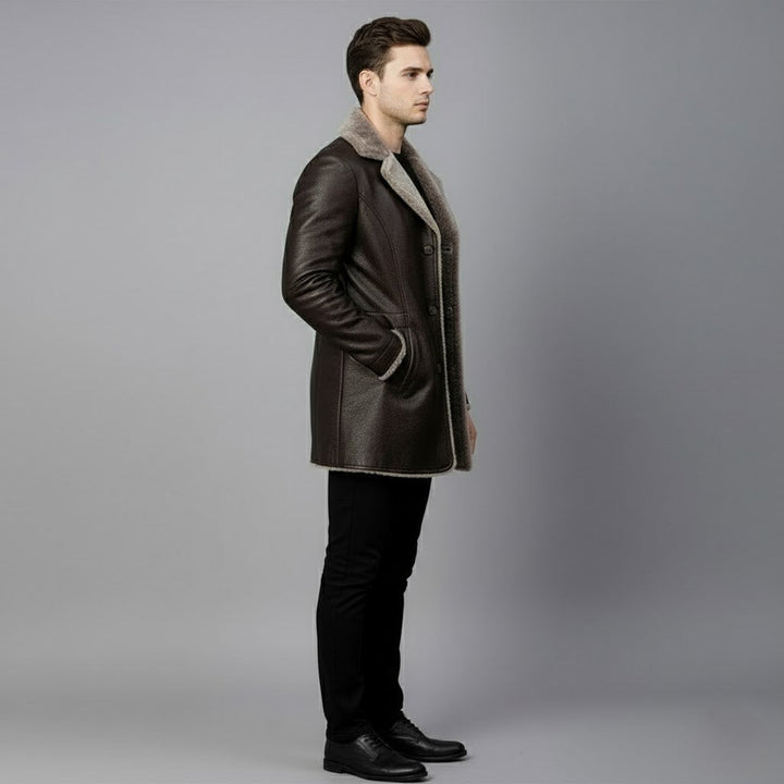 Kurt | Herren Winter Lederjacke Mit Warmer Fellfütterung