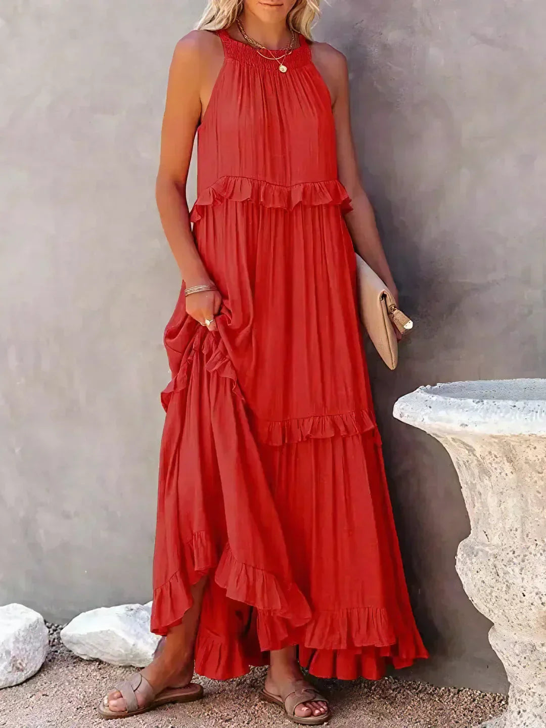 Viola | Elegantes Maxi-Sommerkleid - Elle Zürich