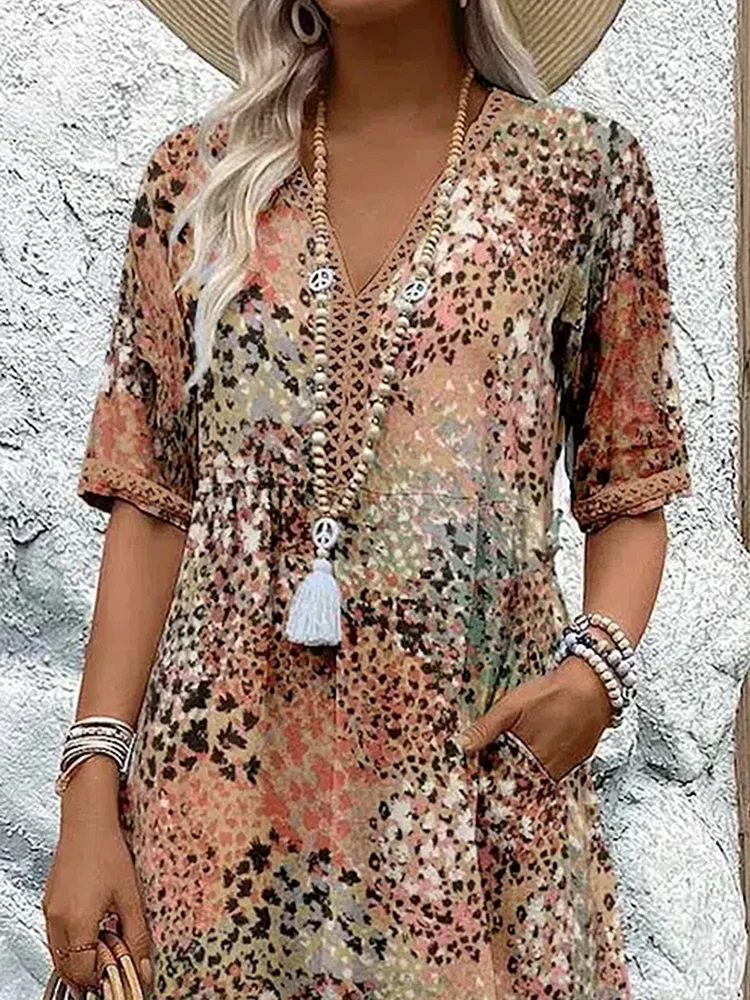Angela | Stilvolles Sommer-Maxikleid mit Print - Elle Zürich