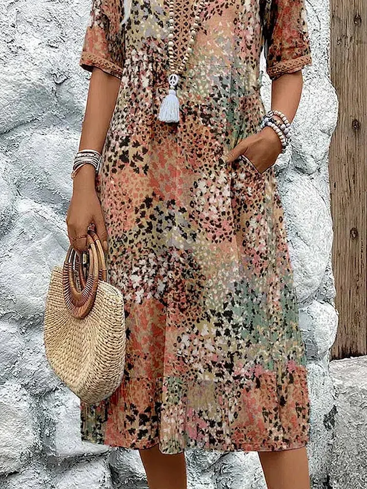 Angela | Stilvolles Sommer-Maxikleid mit Print - Elle Zürich