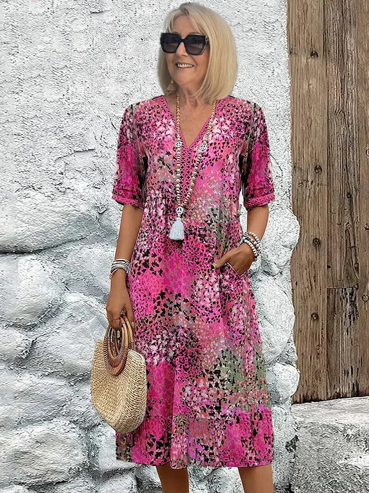 Angela | Stilvolles Sommer-Maxikleid mit Print - Elle Zürich